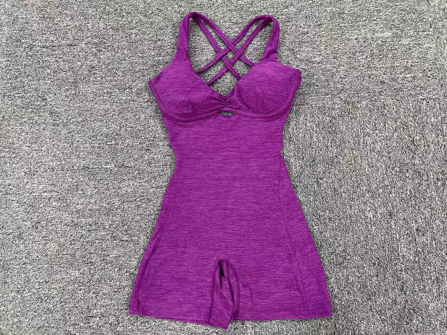 Adjustable double straps, Open back  V shape back design ,Removable pads BODYSUIT