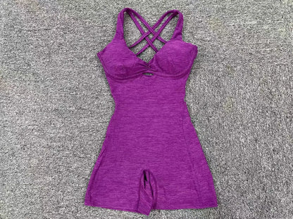 Adjustable double straps, Open back  V shape back design ,Removable pads BODYSUIT