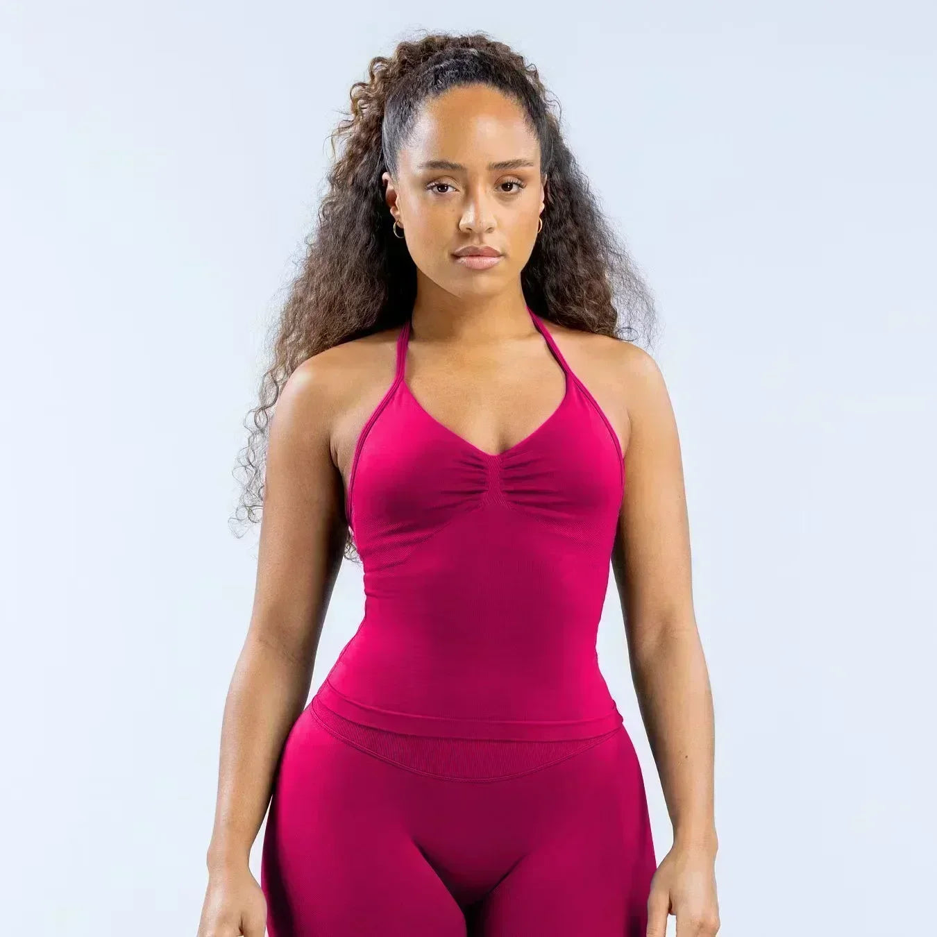 Yoga 2-piece Lace-up Tops and Shorts