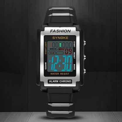 Men's Rectangular Sports Electronic Watch