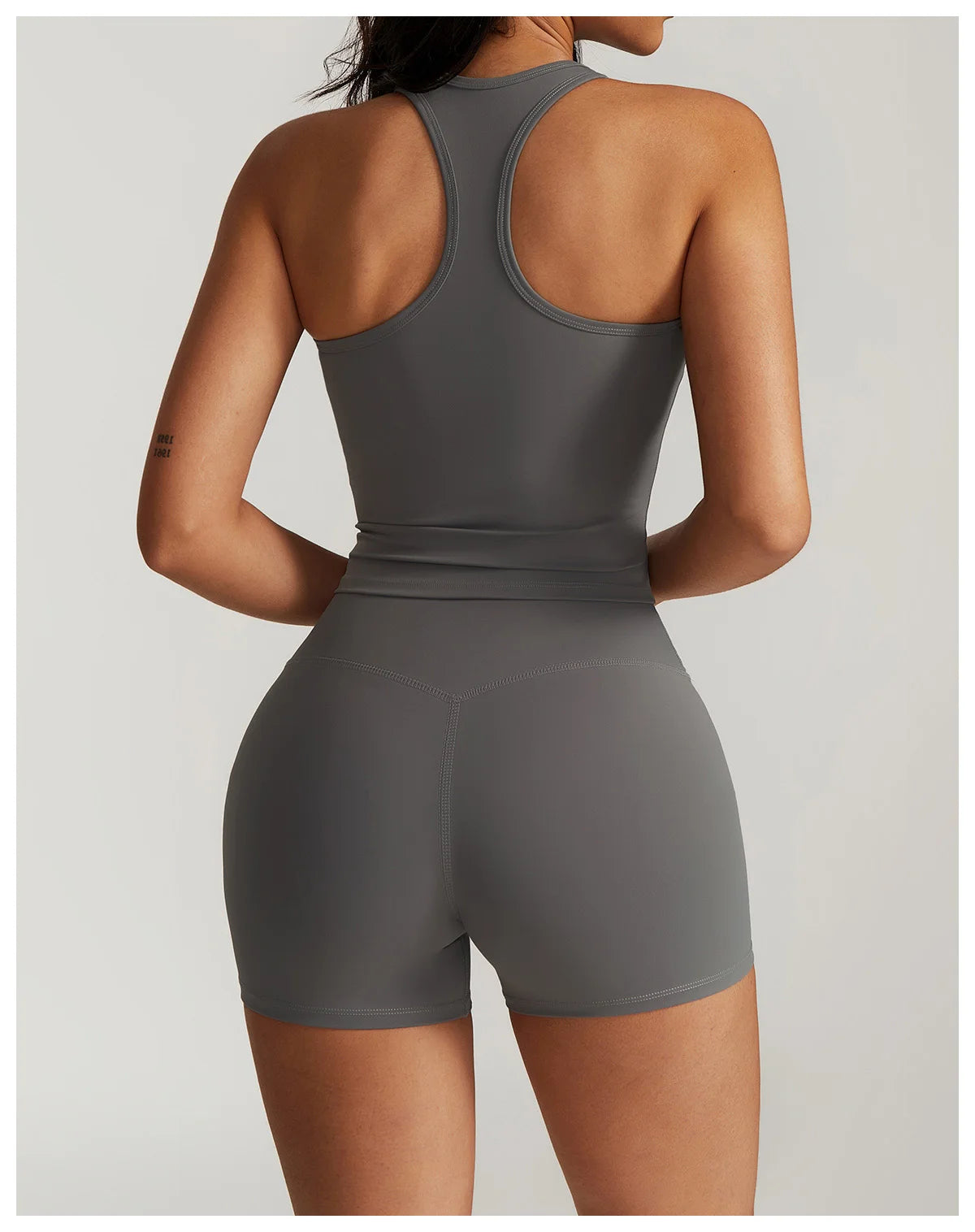 Yoga Sets 2 piece Seamless Leggings Tank Shorts Suit