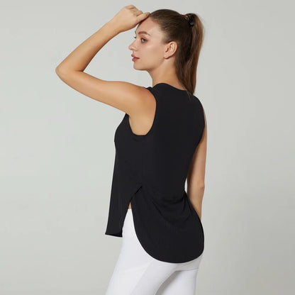 Women Gym  Sports Tank Tops Quick Dry Sleeveless Back