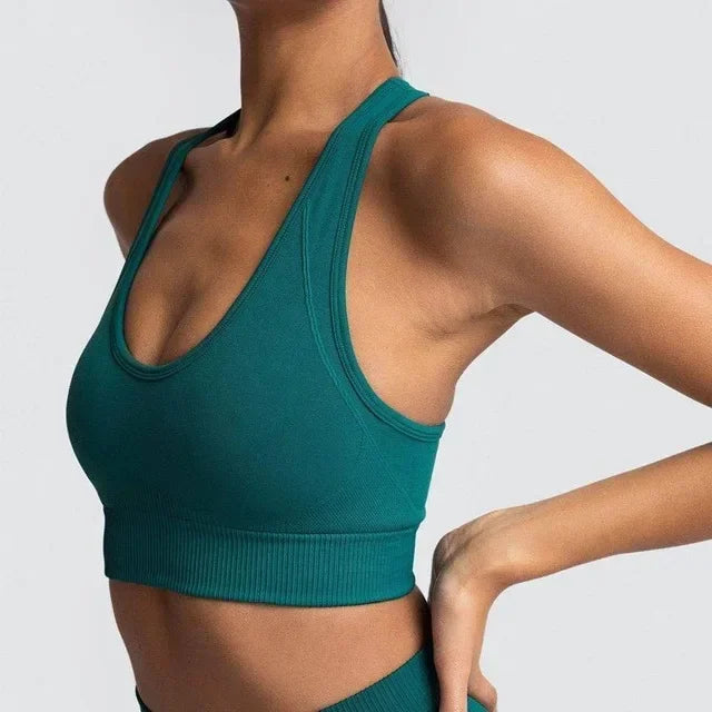 Seamless Yoga Sports Bra and Leggings