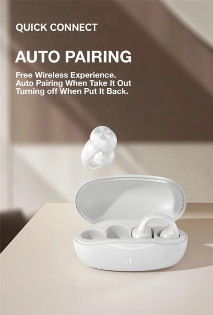 Earring Wireless Earbuds Bluetooth Open Ear Headphones Air Conduction