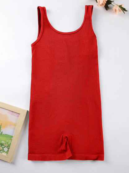 1PCS Backless Yoga Suit U Neck Sleeveless Without Bust Pads