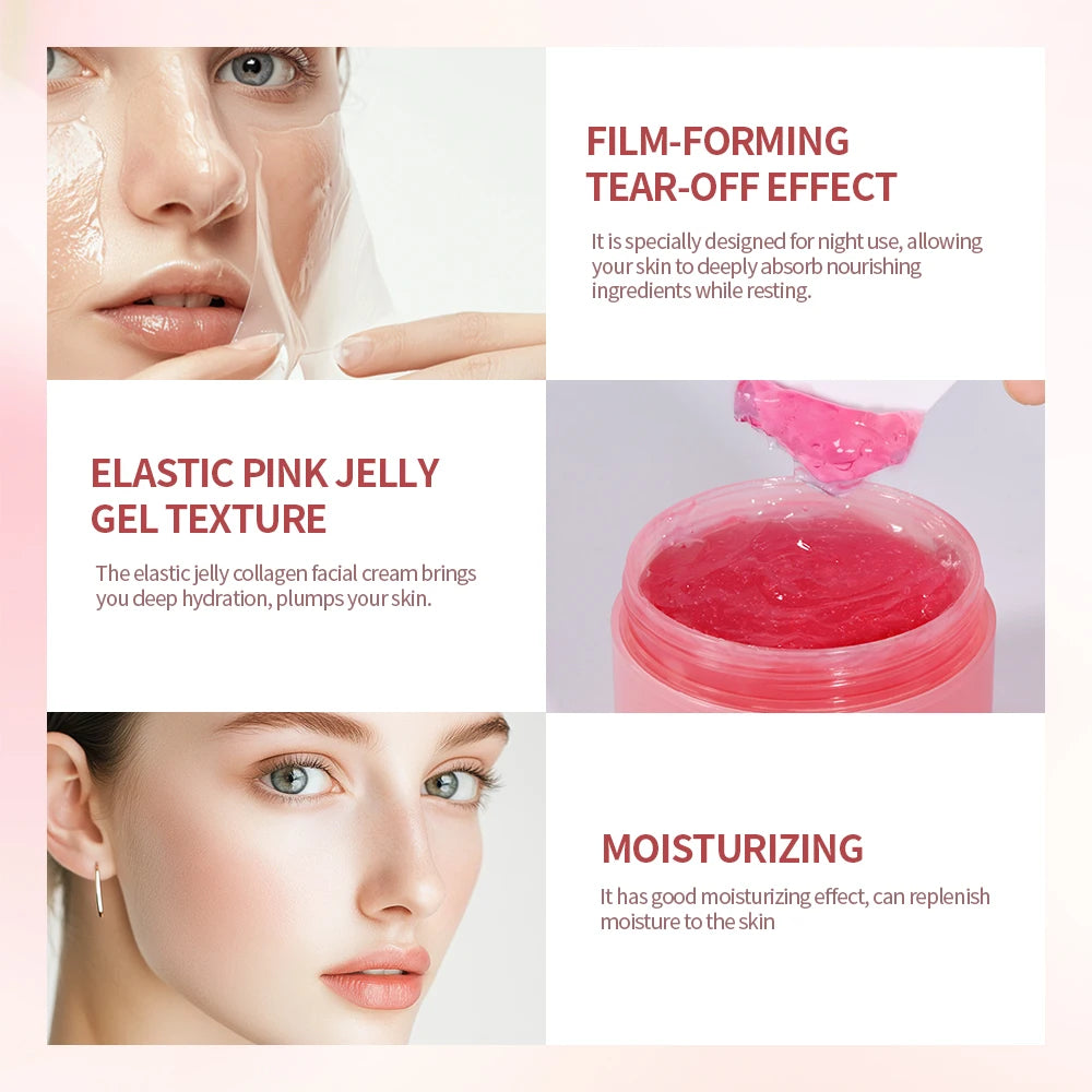 75ml Collagen Peel-off Mask Night Wrapping Facial Mud Firming mask Daily 100g Collagen Jelly Cream