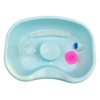 Hair Washing Tray with Pipe with Shampoo Brush