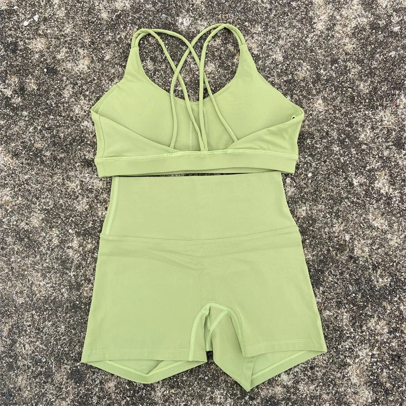 2 Piece Yoga Shorts Set