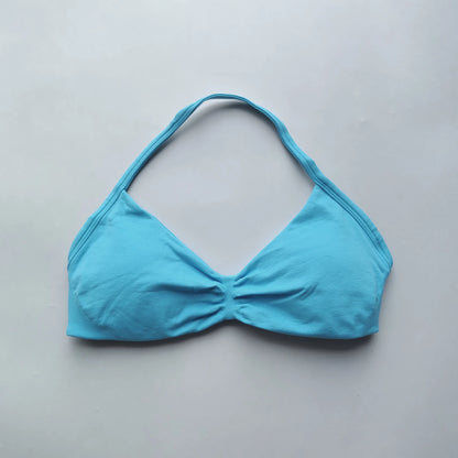 Sports Bra Strappy Backless Removable Cups
