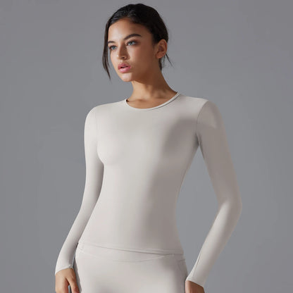 Long Sleeve Fitness Workout Breathable High Elastic Sports Top