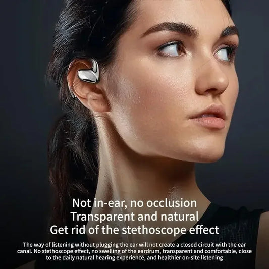 Wireless Earphones Bone Conduction Headset with Mic Sports Hifi Stereo Earbuds Waterproof Noise Reduction Headset