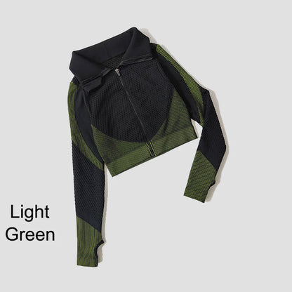 Yoga-Top Vital Seamless Zipper Long Sleeve