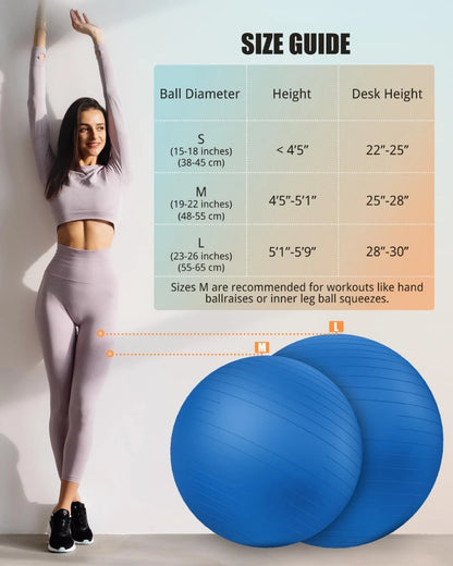 Yoga Ball Workout Ball, Explosion-proof Anti-Slip Stability Ball