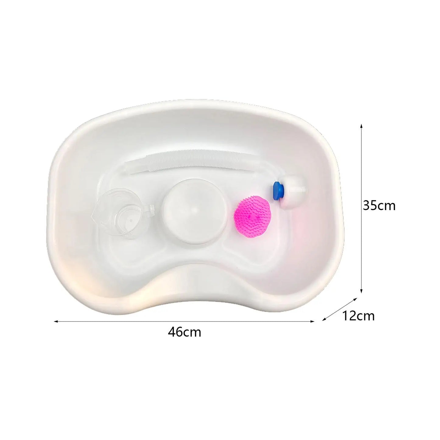 Hair Washing Tray with Pipe with Shampoo Brush