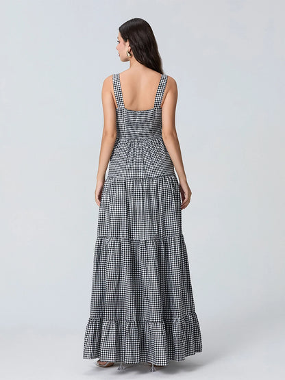 Spaghetti Strap Maxi Dress V-Neck Sleeveless