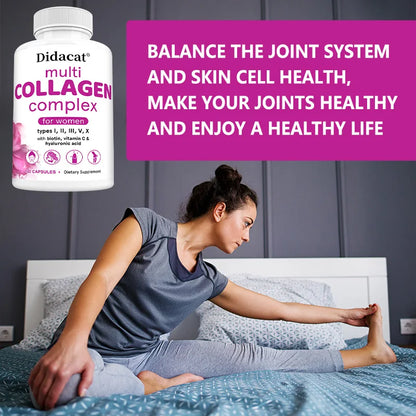 Multi-Collagen Complex - Biotin, Vitamin C, Hyaluronic Acid