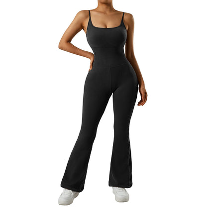 Sleeveless Yoga  Bodycon Rompers Backless