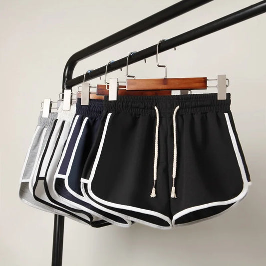 mid-waist casual loose straight  thin breathable wide leg shorts
