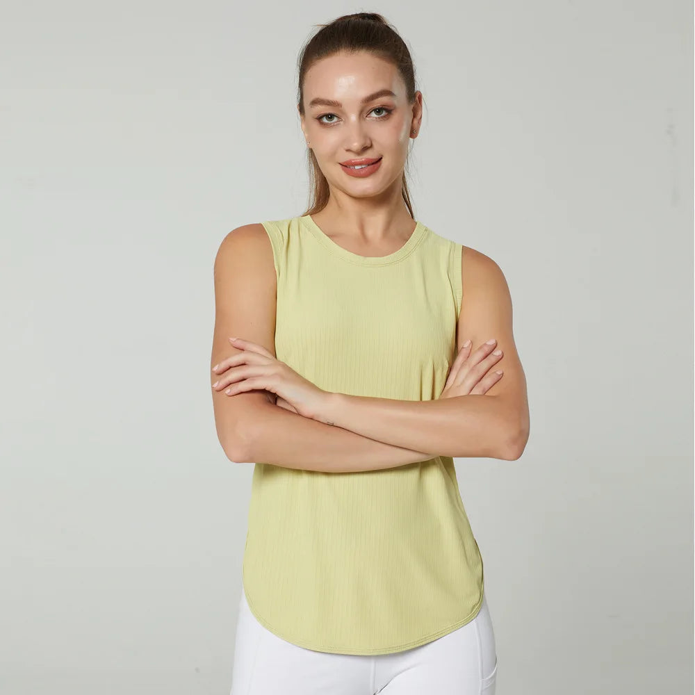 Women Gym  Sports Tank Tops Quick Dry Sleeveless Back