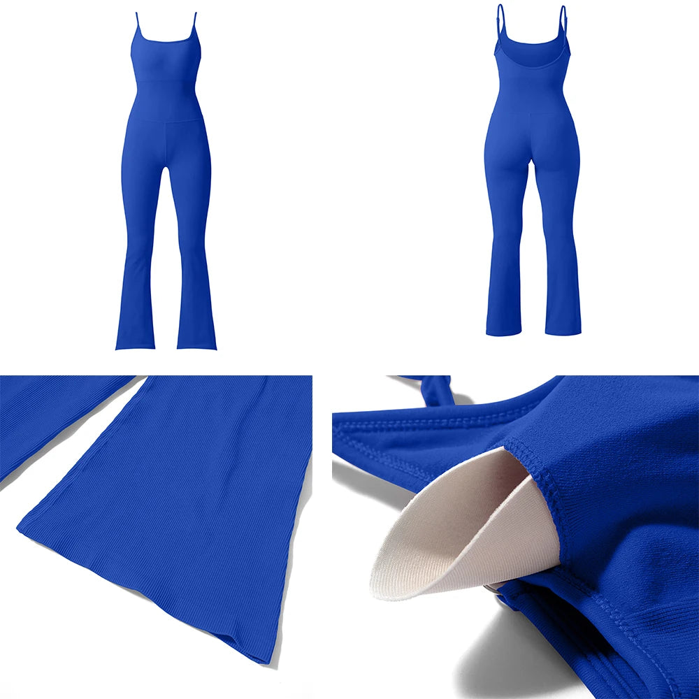 Sleeveless Yoga  Bodycon Rompers Backless