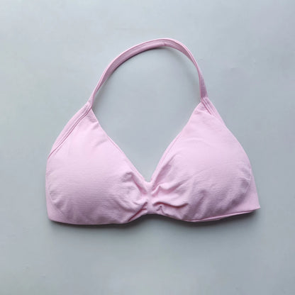 Sports Bra Strappy Backless Removable Cups