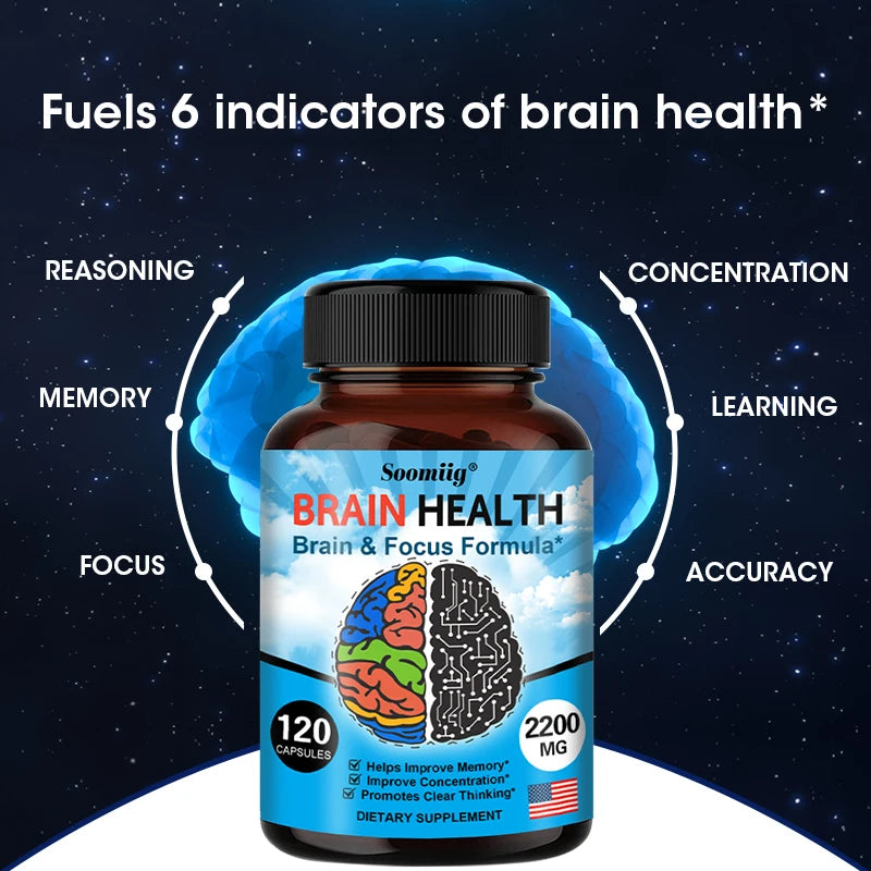 2200 mg Brain Booster with Vitamin B6, B12 supplement