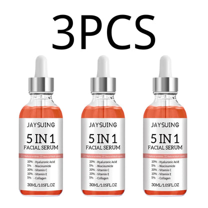1/3/5/10Pcs 5 In 1 Facial Serum Hyaluronic Acid  Vitamin C Niacinamide Skin Care