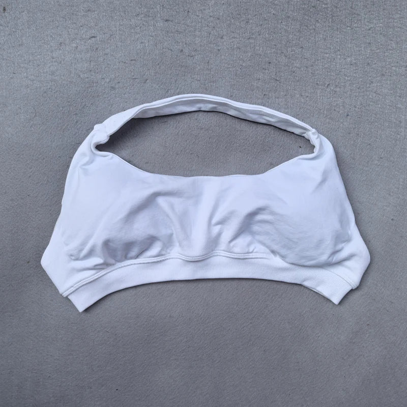 Halter Seamless Yoga Bra Padded Backless Crop Top Push Up