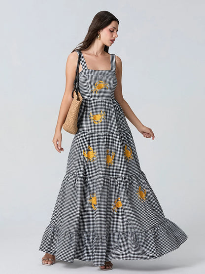 Spaghetti Strap Maxi Dress V-Neck Sleeveless
