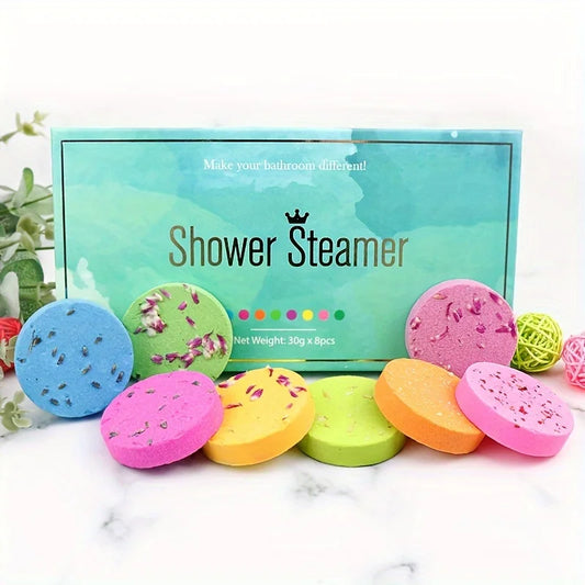 8pcs Lavender Scented Bath Bombs Balls for Relaxation and Skin Care