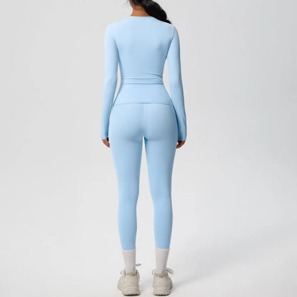 Long Sleeve Fitness Dry Fit Breathable High Elastic Sports Crop Tops