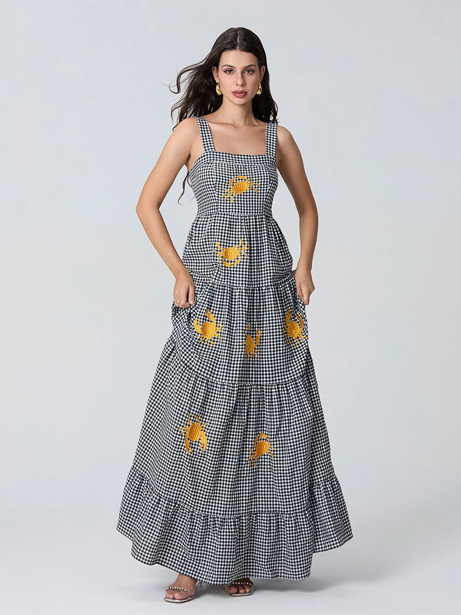 Spaghetti Strap Maxi Dress V-Neck Sleeveless