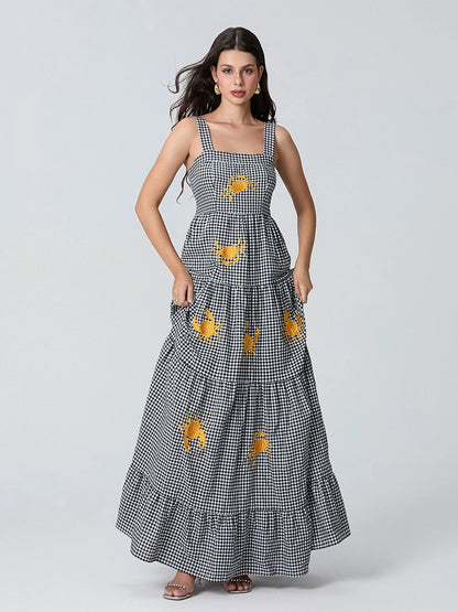 Spaghetti Strap Maxi Dress V-Neck Sleeveless