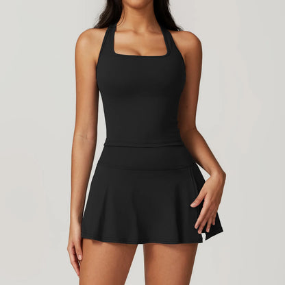 Yoga Sets 2 piece Seamless Leggings Tank Shorts Suit