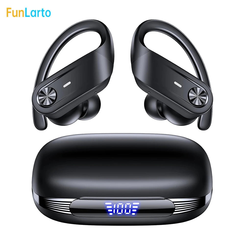 Bluetooth V5.3 Waterproof Headphones IPX7 with Noise Cancelling  80Hrs Playtime