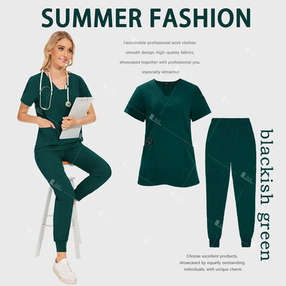 Surgical Uniforms Scrub Set Top Pants