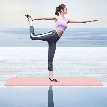 Non Slip 10mm Thick Yoga and Pilates Mat with Dual-Sided Texture 72x24 Inch