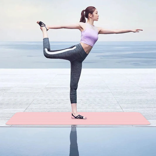 Non Slip 10mm Thick Yoga and Pilates Mat with Dual-Sided Texture 72x24 Inch