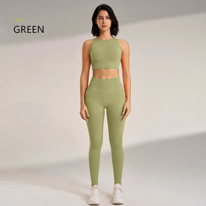 Yoga Leggings and Top Two Piece Set
