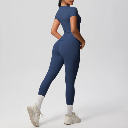 Women 2pcs Patchwork Sport Yoga Suit