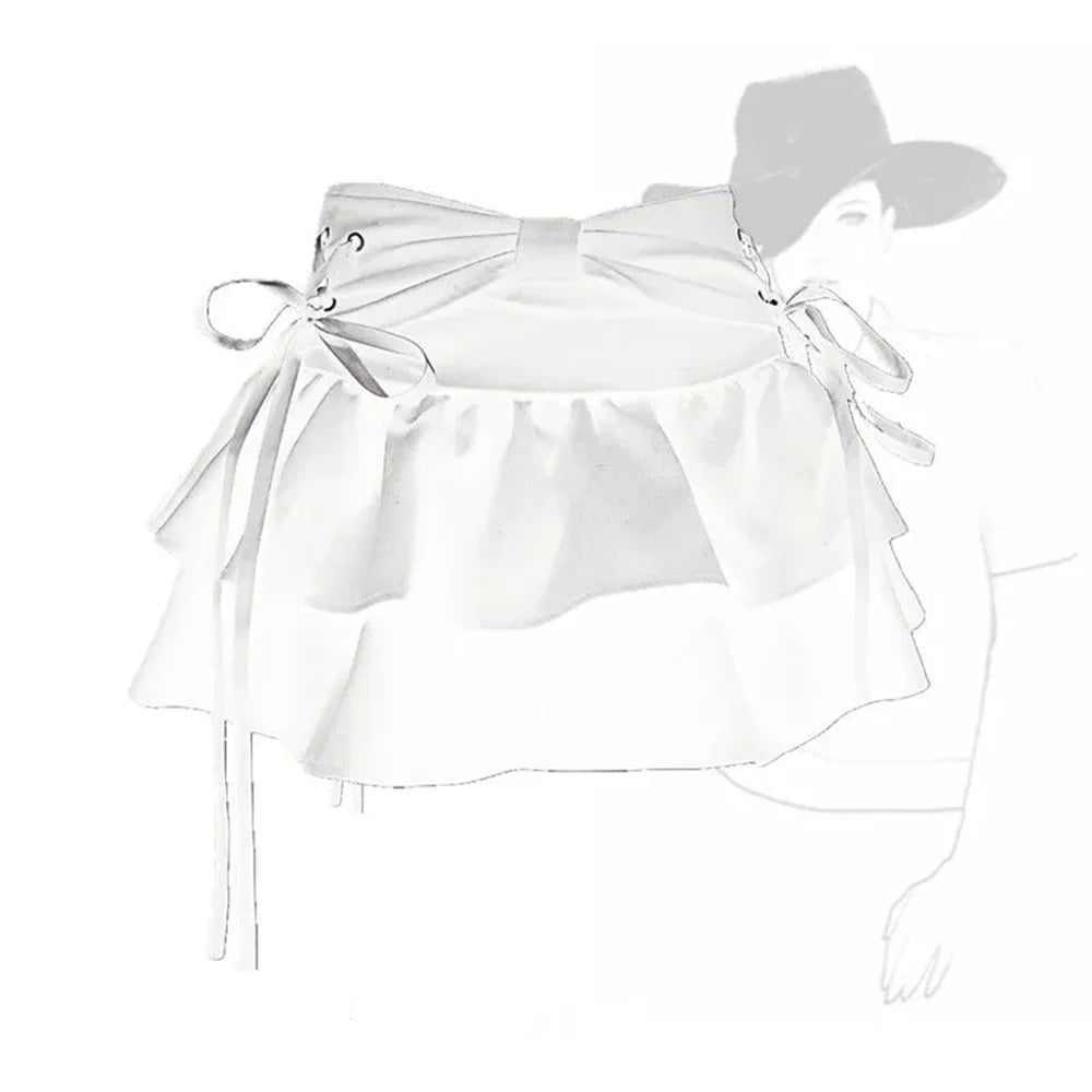 t Kawaii Bow Vintage A-line Gothic Mini Denim Skirts