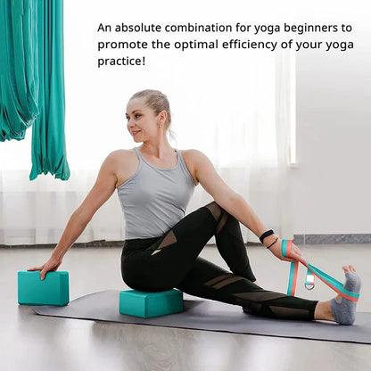 2pcs High Density Yoga Blocks - Non-Slip Foam Yoga Brick for Balance & Strength Training
