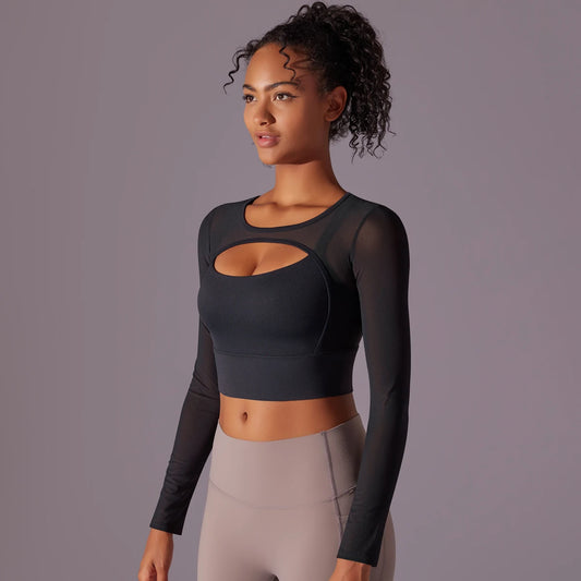 Yoga  Sexy Long Sleeve Sport Top
