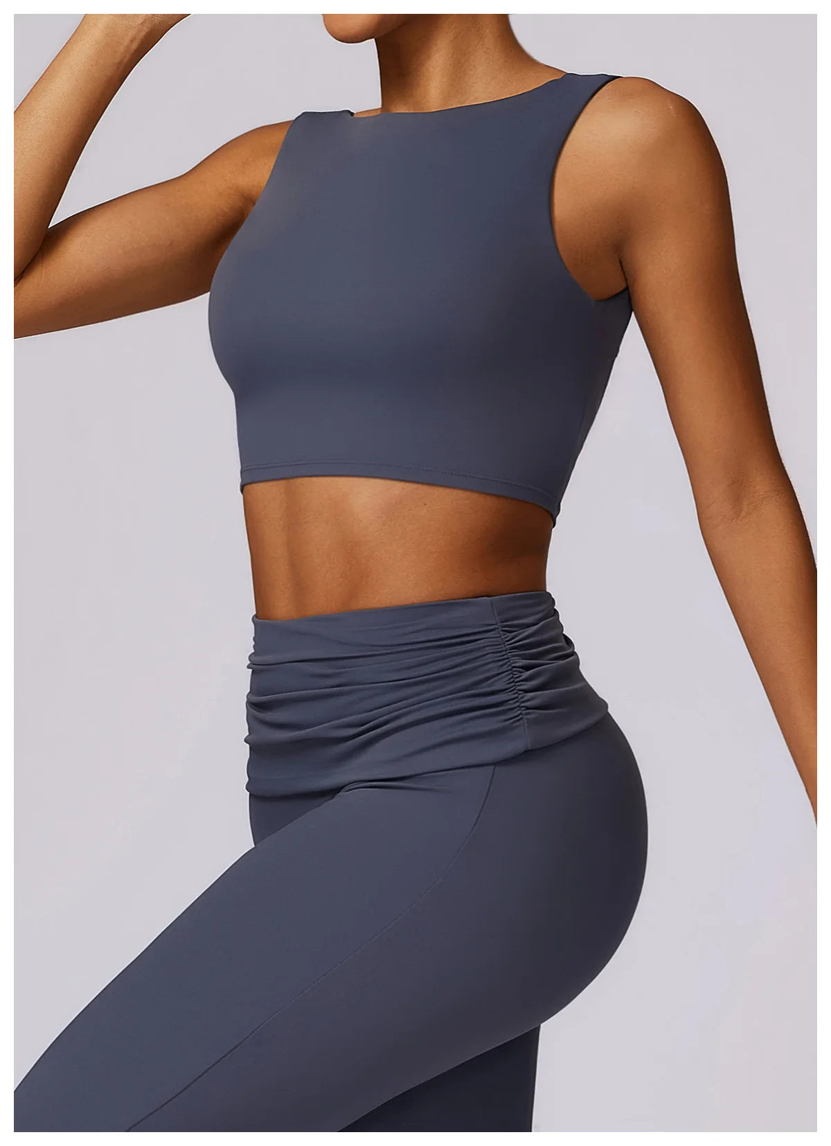 Sports Bra  Open Back Yoga Breathable Slim Fit  Tank Top With Removable Pads