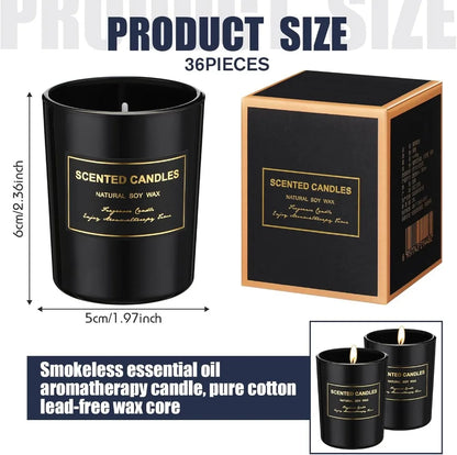 36 Pcs Scented Candles  Long Lasting Aromatherapy Candle