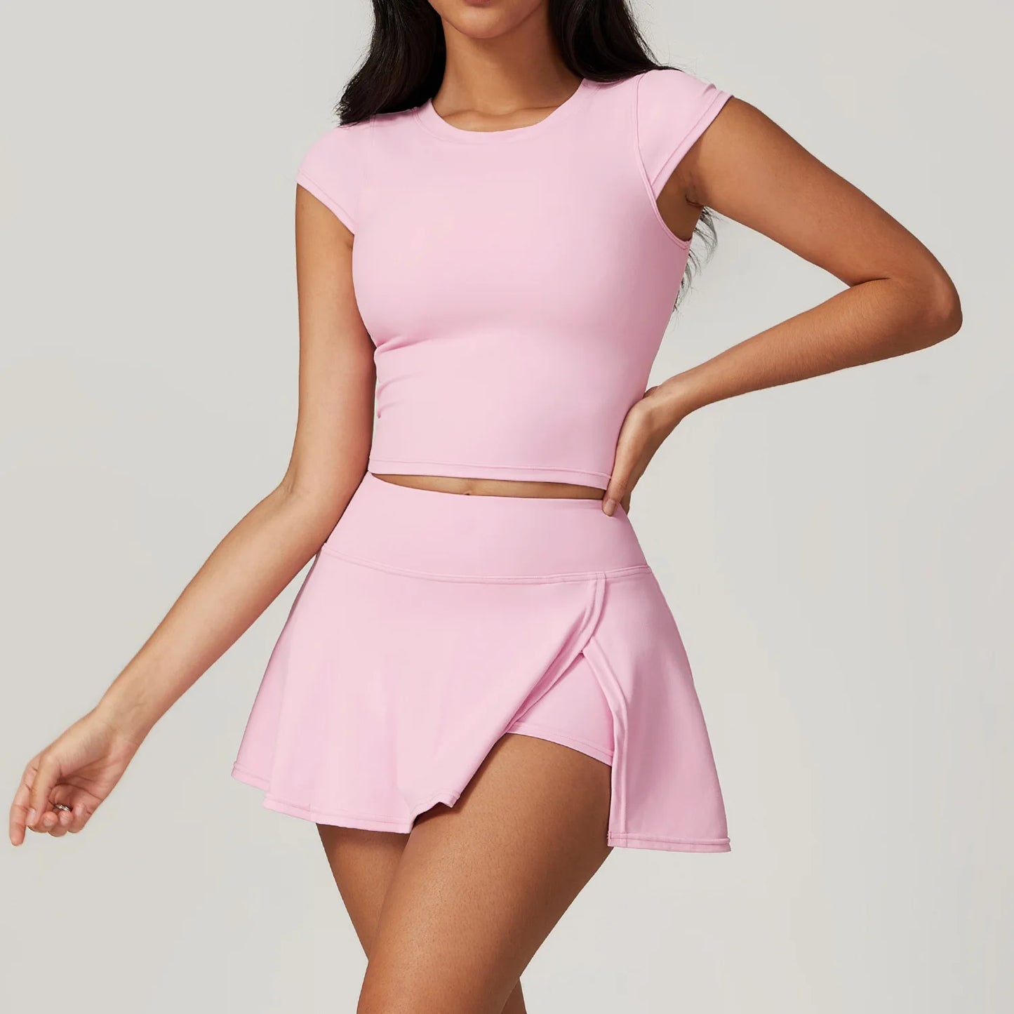 Yoga Sets 2 piece Seamless Leggings Tank Shorts Suit