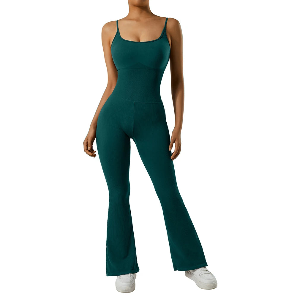 Sleeveless Yoga  Bodycon Rompers Backless