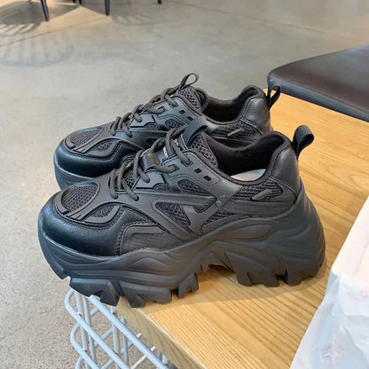 Women Platform Sport Shoes  Mesh Leather
