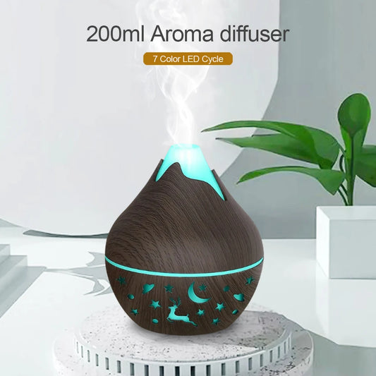 Oil Diffusers with 200ml Tank Remote Control and 7 Color LED Lights For Relaxation and Aromatherapy