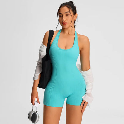 Short Bodysuit Tummy Control, Butt Lifting and Quick Drying For Yoga and Gym Workout